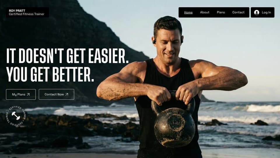 Fitness Trainer (Dynamic) official Wix website template preview