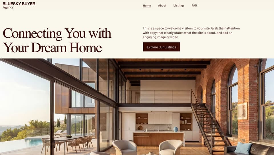 Real Estate Agency (Dynamic) official Wix website template preview