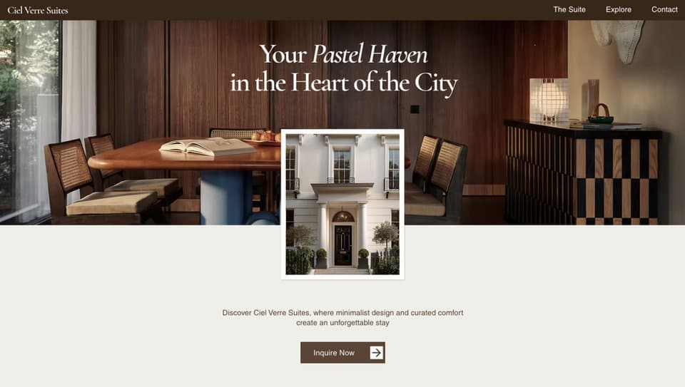 Urban Apartment (Pastel) official Wix website template preview